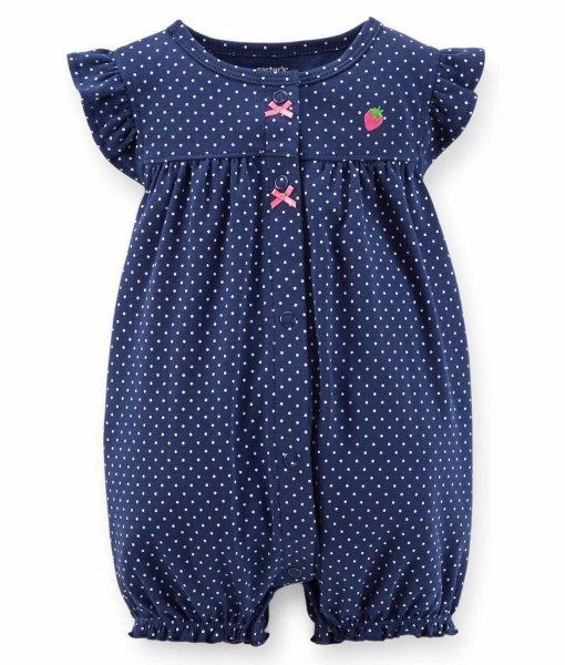 Mini Polka Blue Romper