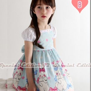 7, Rabbit Blue Print Dress, online 1 store 1, 135rb, size 95, 100, 110, 120, 130,140