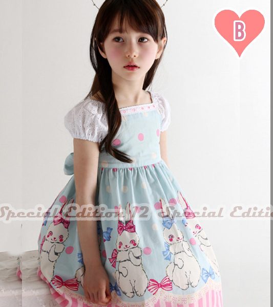 7, Rabbit Blue Print Dress, online 1 store 1, 135rb, size 95, 100, 110, 120, 130,140